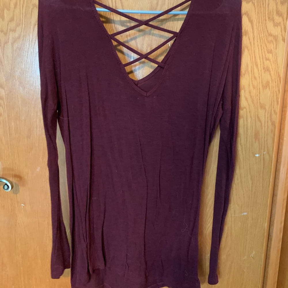 Burgundy long sleeve